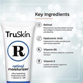 img 2 attached to 🌿 TruSkin Retinol Cream Anti-Wrinkle Moisturizer with Hyaluronic Acid, Green Tea | Face Care and Eye Area, 2 fl oz