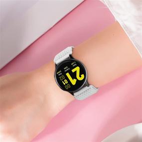 img 1 attached to 👌 Премиум 5-пак удобных и стильных ремешков для Samsung Galaxy Watch Active 2/3 и Gear S2 из растягивающегося нейлона