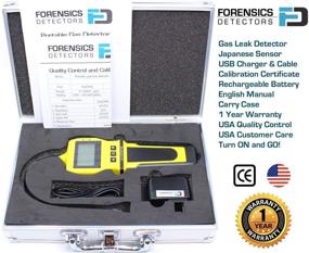 img 1 attached to Forensics Gas Leak Detector: Adjustable Alarms, 0-10,000ppm & 1ppm Resolution Display, Water, Dust & Explosion Proof, Li-Ion Battery - Natural Gas, Methane, Propane, Butane, H2, NH3 & Alkanes