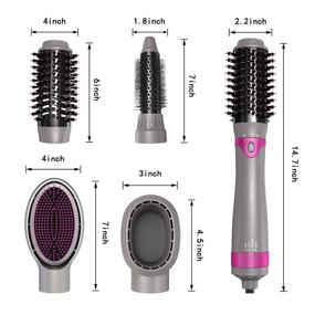 img 3 attached to 💁 Feamadou Electric Hair Brush: Hot Air Volumizer Styler for Professional Anti-Frizz Results