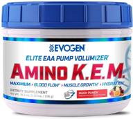 evogen nutrition aminokem: premium essential amino acid blend with nitric 💪 oxide, betaine anhydrous, s7 - enhanced recovery, volumizing, pump catalyst, high-powered punch logo