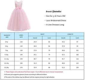 img 3 attached to 👗 Glamulice Bridesmaid Wedding Pageant Dresses for Girls: Clothing Dresses