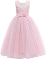 👗 glamulice bridesmaid wedding pageant dresses for girls: clothing dresses logo