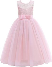 img 4 attached to 👗 Glamulice Bridesmaid Wedding Pageant Dresses for Girls: Clothing Dresses