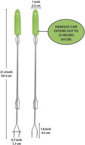 img 2 attached to 🍢 Farberware 5261923 Glow in The Dark Barbecue Forks, 2-Piece Set, Green