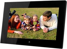 img 2 attached to 📸 Black 14-Inch Digital Photo Frame with High Resolution, Adjustable Transitional Effects, Slide Show, and SD Card/Flash Drive Compatibility - Available in Local Stock