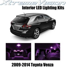 img 4 attached to XtremeVision Интерьер LED для Toyota Venza 2009-2014 (14 штук) Розовый набор светодиодных ламп для интерьера Инструмент для установки