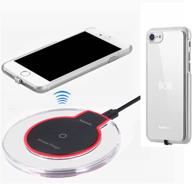 🔌 qi wireless charger kit for iphone 7 - hanende wireless charging pad with receiver case (silver) logo