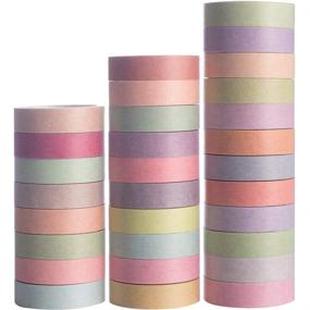 img 4 attached to 🎨 YUBBAEX Impressionism Washi Tape Set - 30 Rolls of Natural Color Decorative Tapes for DIY Crafts, Bullet Journals, Planners, Scrapbooking, Wrapping