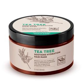 img 4 attached to Soapbox Hair Mask - Tea Tree Oil with Shea Butter, Aloe & Vitamin E, Vegan & Cruelty-Free, Gluten & Sulfate Free Moisturizing Hair and Scalp Treatment for Dry Frizzy Hair, Made in USA - 12oz Hair Mask