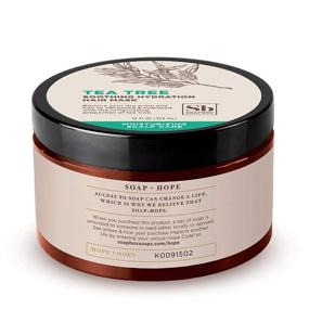img 3 attached to Soapbox Hair Mask - Tea Tree Oil with Shea Butter, Aloe & Vitamin E, Vegan & Cruelty-Free, Gluten & Sulfate Free Moisturizing Hair and Scalp Treatment for Dry Frizzy Hair, Made in USA - 12oz Hair Mask
