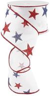 🌟 dazzling dashed glitter stars wired edge ribbon - 10 yards (white, 2.5") logo