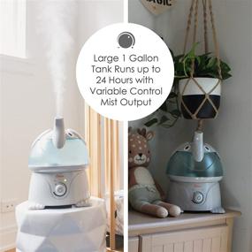 img 1 attached to 🐘 Crane Adorables Ultrasonic Cool Mist Humidifier, Filter-Free, 1 Gallon, Covers 500 Sq Ft, Whisper Quiet, Ideal Air Humidifier for Plants, Home, Bedroom, Nursery, Office or Baby, Elephant design