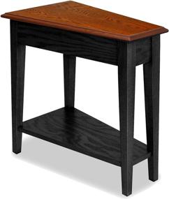 img 4 attached to 🪑 Black Recliner Wedge End Table by Leick Furniture
