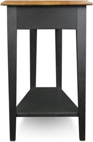 img 2 attached to 🪑 Black Recliner Wedge End Table by Leick Furniture