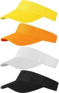 🧢 trounistro adjustable sun sports visor hats 4 pack summer cotton caps логотип