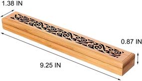 img 2 attached to Incense Holder - Graceful Bamboo Incense Burner | Upgraded Stick Holder with Premium Ash Catcher Box