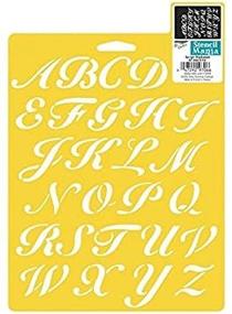 img 2 attached to 🎨 Delta Creative Stencil Mania Stencils: Script Alphabet - 7x10 Inches - High-Quality Stencils for Creative Craft Projects