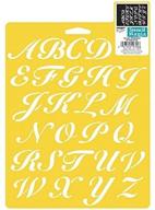 🎨 delta creative stencil mania stencils: script alphabet - 7x10 inches - high-quality stencils for creative craft projects logo