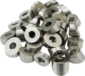 img 4 attached to 🔩 Muzata 20Pack T316 Marine Grade Stainless Steel 1/4" Beveled Washer for 1/8" - 3/16" Deck Cable Railing System, Suitable for Wood/Metal/Aluminum Posts, DIY Balustrade Installations, CR25 Series CW1 CA1 CS1 CS2