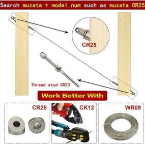 img 2 attached to 🔩 Muzata 20Pack T316 Marine Grade Stainless Steel 1/4" Beveled Washer for 1/8" - 3/16" Deck Cable Railing System, Suitable for Wood/Metal/Aluminum Posts, DIY Balustrade Installations, CR25 Series CW1 CA1 CS1 CS2