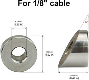 img 3 attached to 🔩 Muzata 20Pack T316 Marine Grade Stainless Steel 1/4" Beveled Washer for 1/8" - 3/16" Deck Cable Railing System, Suitable for Wood/Metal/Aluminum Posts, DIY Balustrade Installations, CR25 Series CW1 CA1 CS1 CS2