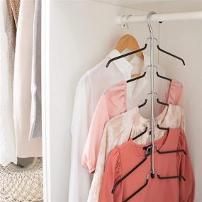 img 3 attached to 👕 Efficiently Sort Your Blouses with Organize It All 6 Tier Blouse Tree Hanger