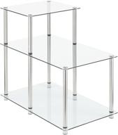 convenience concepts designs2go classic glass 3 tier step end table with glass tops логотип
