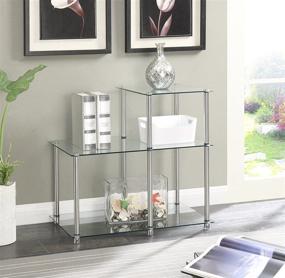 img 2 attached to Convenience Concepts Designs2Go Classic Glass 3 Tier Step End Table with Glass Tops