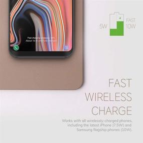 img 2 attached to POUT HANDS3 PRO Qi Fast Wireless Charging Charger Mouse Pad Mat For IPhone Xs Max/XR/X/XS/8/8 Plus Samsung Galaxy S10/S9/S8 Plus Note 9/8 (Dust Gray)