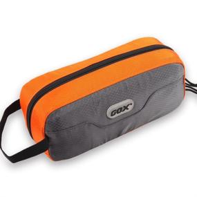 img 4 attached to 🧳 GOX Premium Toiletry Bag – Travel Dopp Kit Case, Multifunction Cosmetic Organizer Pouch (Grey/Orange)