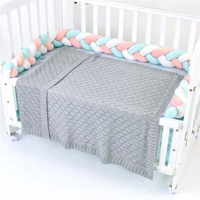 img 2 attached to Mimixiong Knitted Cellular Toddler Blankets - Ideal for Kids' Home Store