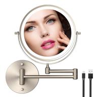 💡 o’vantage wall mount makeup mirror: high configuration, 10x magnification, 8 inch, 54 pcs medical-grade led lights, adjustable light, 3 colors mode logo