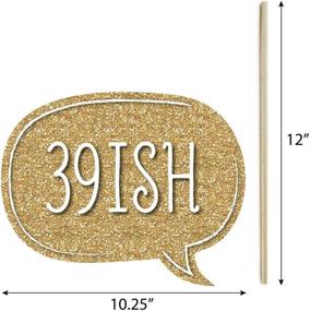 img 1 attached to Stylish 40th Birthday Party - Rose, Onyx, and Golden - Photo Booth Props Set - Pack of 20