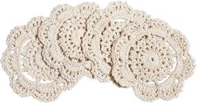 img 3 attached to Phantomon Crochet Doilies Handmade Coasters