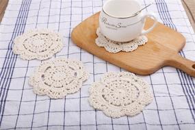 img 2 attached to Phantomon Crochet Doilies Handmade Coasters