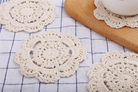 img 1 attached to Phantomon Crochet Doilies Handmade Coasters