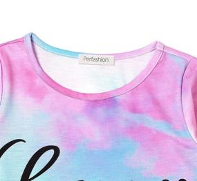 img 2 attached to Trendy Girls' Tie Dye Crop Tops with Happy Letter Prints for a Casual and Cool Summer Look