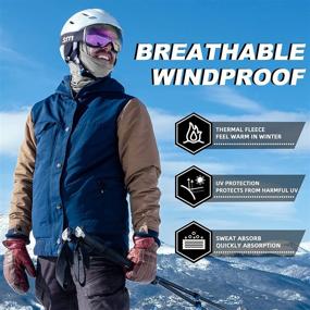img 3 attached to 🧣 ROCKBROS Windproof Thermal Balaclava Ski Mask for Men and Women - Cold Weather Neck Warmer Hood for Cycling in Winter