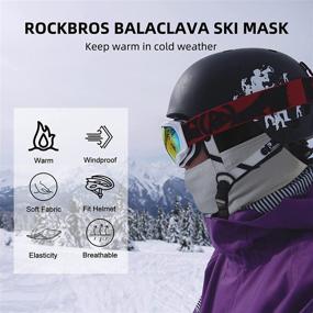 img 2 attached to 🧣 ROCKBROS Windproof Thermal Balaclava Ski Mask for Men and Women - Cold Weather Neck Warmer Hood for Cycling in Winter
