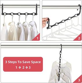 img 1 attached to 👕 Niclogi Space Saving Hangers: Maximize Closet Space with 20-Pack Magic Hangers and Multi-Functional Closet Organizer