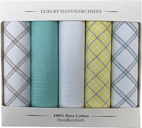 img 3 attached to 🧣 40x40cm Handkerchief Cotton Vintage Men's Accessory - Luxury Handkerchiefs
