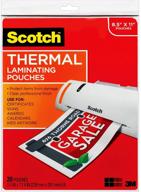 🔒 scotch thermal laminating pouches, 8.9x11.4-inches, 3mil thickness, 20-pack (tp3854-20), clear logo