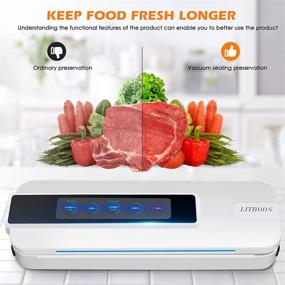 img 1 attached to 🏠 Home-White Automatic Vacuum Sealer Machine with Touch Design, Jars Vacuum Kit & 10 Sealed Bags - Multi Portable Food Saver for Vegetables, Meat, Red Wine, Nuts