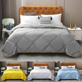 img 3 attached to 🛏️ KUSNUG Lightweight All Season Down Alternative Comforter - Queen Size Quilted Comforter, Machine Washable Microfiber Bedding Cover with Corner Tabs