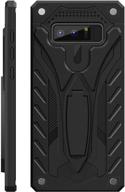 📱 kitoo samsung galaxy note 8 case with kickstand, military grade 12ft. drop tested - black logo