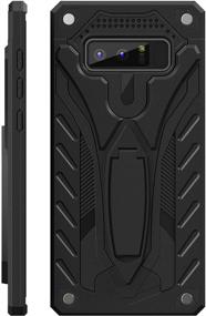 img 4 attached to 📱 Kitoo Samsung Galaxy Note 8 Case with Kickstand, Military Grade 12ft. Drop Tested - Black