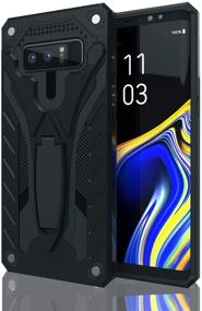 img 1 attached to 📱 Kitoo Samsung Galaxy Note 8 Case with Kickstand, Military Grade 12ft. Drop Tested - Black