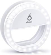 rechargeable selfie ring light with adjustable brightness- 36 led camera circle light for iphone, tablet, computer, and camera photography logo