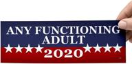 🚗 blue moon graphics adulting magnet 2020 - bumper sticker for car/truck decal - political presidential election - made in usa - stocking stuffer logo